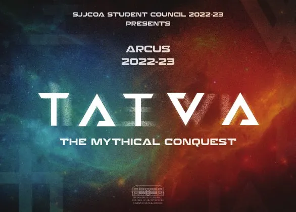Poster for TATVA: The Mythical Conquest, with the title set over a nebula