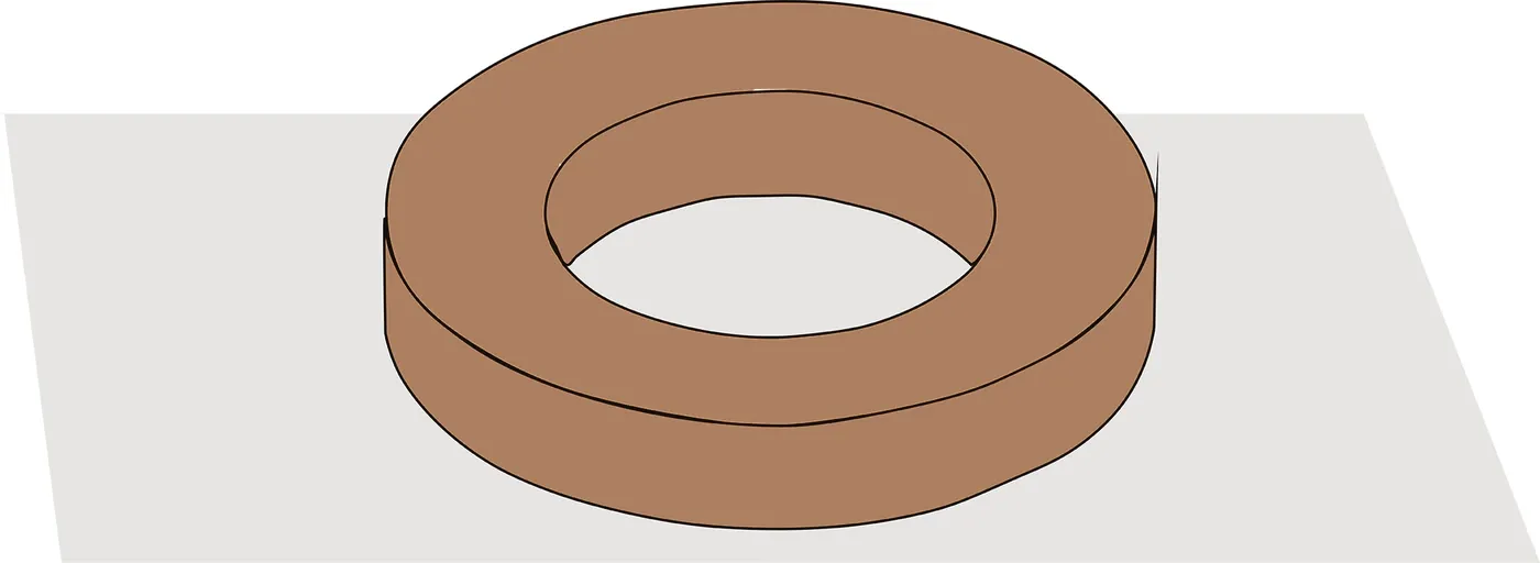 Isometric diagram of a simple ring volume on the site